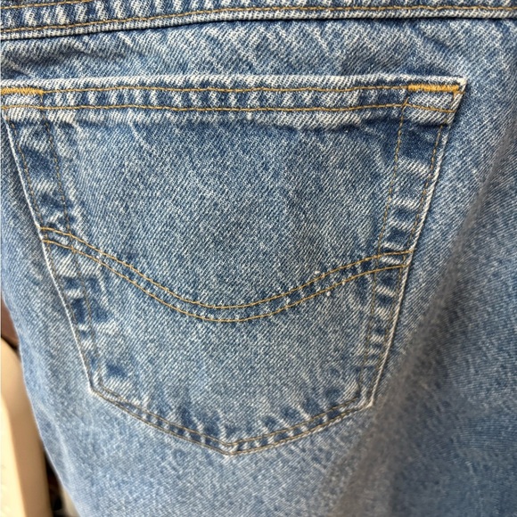 Men’s Carhartt Relaxed Fit Blue Jeans Durable Denim Style 46x30 - Picture 5 of 8